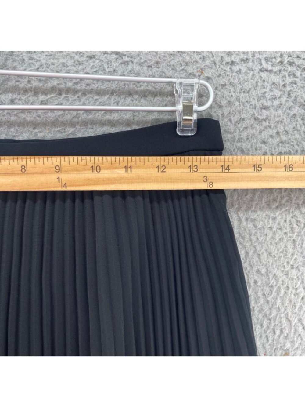 Polo Ralph Lauren Skirt Womens 2 Black Lined Chiffon Knife Pleat Below Knee Midi - Picture 9 of 11